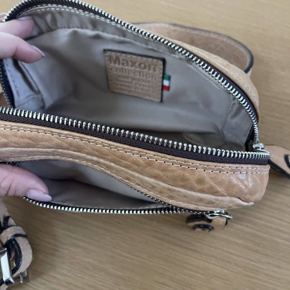 Maxon Collection Leather Belt Bag Soft Italian Leather Fanny Pack - Picture 6 of 9